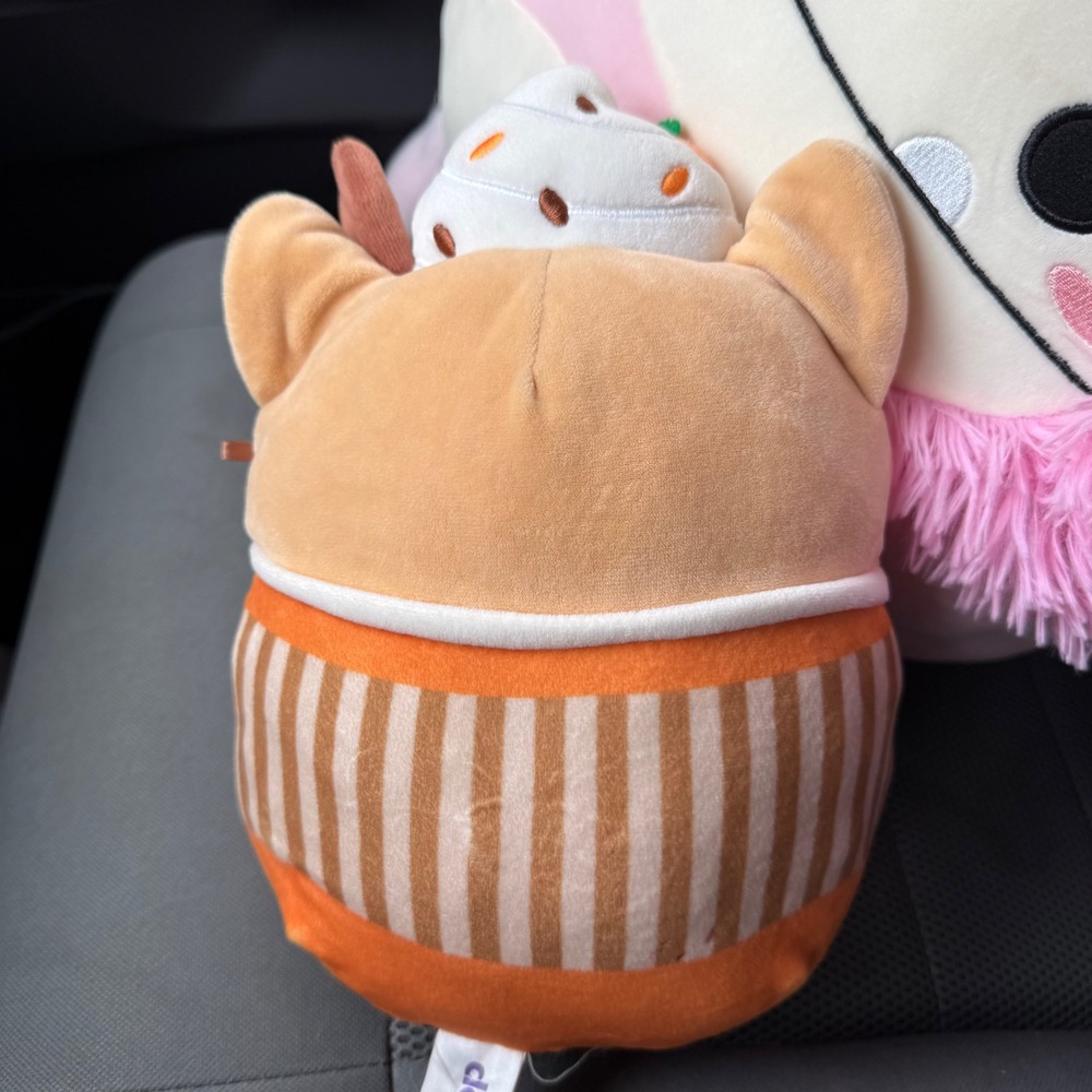 Squishmallows CINDA The Pumpkin Latte Cat 8" Fall Plush Claire's Exclusive RARE - Picture 2 of 3